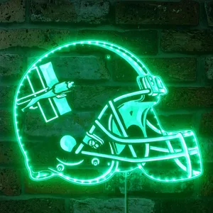 Detroit Lions Helmet Logo RGB LED Sign