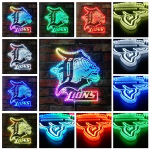 Detroit Lions Logo 2 RGB LED Sign