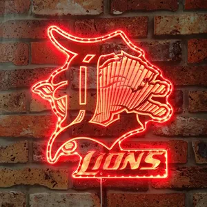 Detroit Lions Logo 2 RGB LED Sign