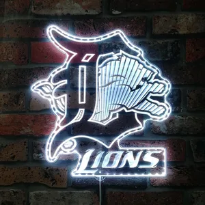 Detroit Lions Logo 2 RGB LED Sign