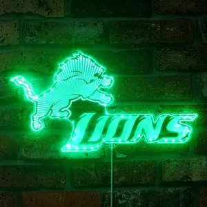 Detroit Lions Logo RGB LED Sign