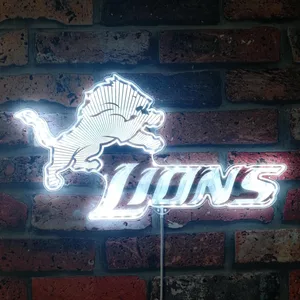 Detroit Lions Logo RGB LED Sign