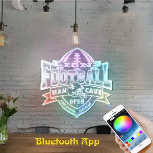 Detroit Lions Man Cave RGB LED Sign