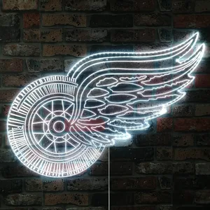 Detroit Red Wings Wing RGB LED Sign