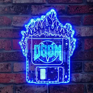 Doom Logo RGB LED Sign