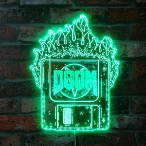 Doom Logo RGB LED Sign