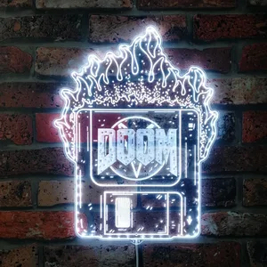Doom Logo RGB LED Sign