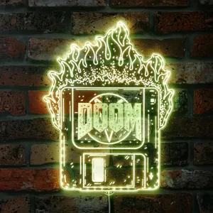 Doom Logo RGB LED Sign