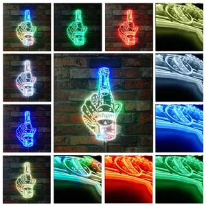 Dr Pepper Bottle in Hand RGB LED Sign