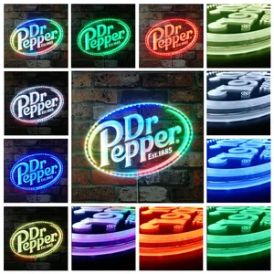 Dr Pepper Logo RGB LED Sign