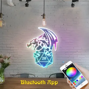 Dungeons and Dragons D20 RGB LED Sign