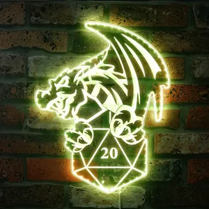 Dungeons and Dragons D20 RGB LED Sign