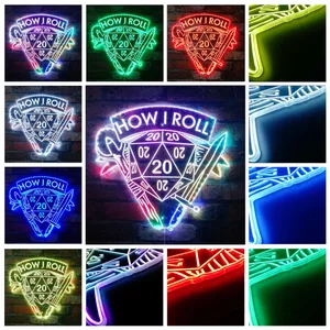Dungeons and Dragons How I Roll RGB LED Sign