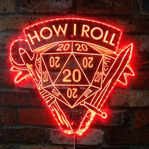 Dungeons and Dragons How I Roll RGB LED Sign