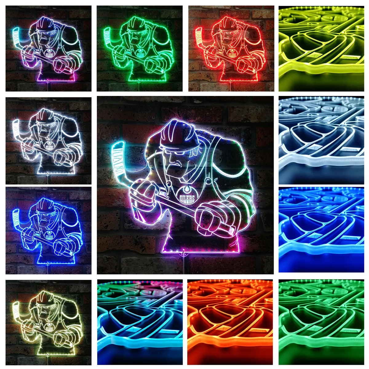 Edmonton Oilers Bardown RGB LED Sign