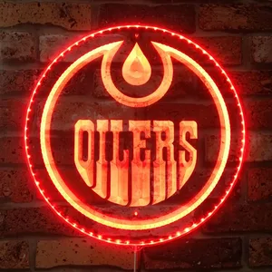 Edmonton Oilers Logo RGB LED Sign