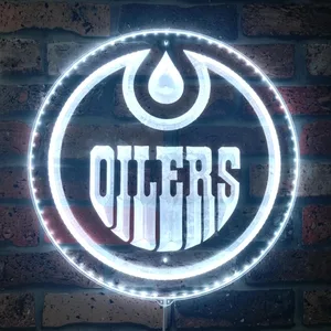 Edmonton Oilers Logo RGB LED Sign