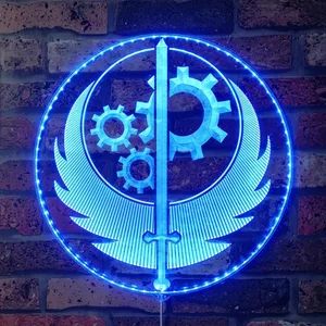 Fallout Brotherhood of Steel Logo RGB LED Sign