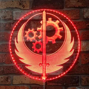 Fallout Brotherhood of Steel Logo RGB LED Sign