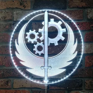 Fallout Brotherhood of Steel Logo RGB LED Sign
