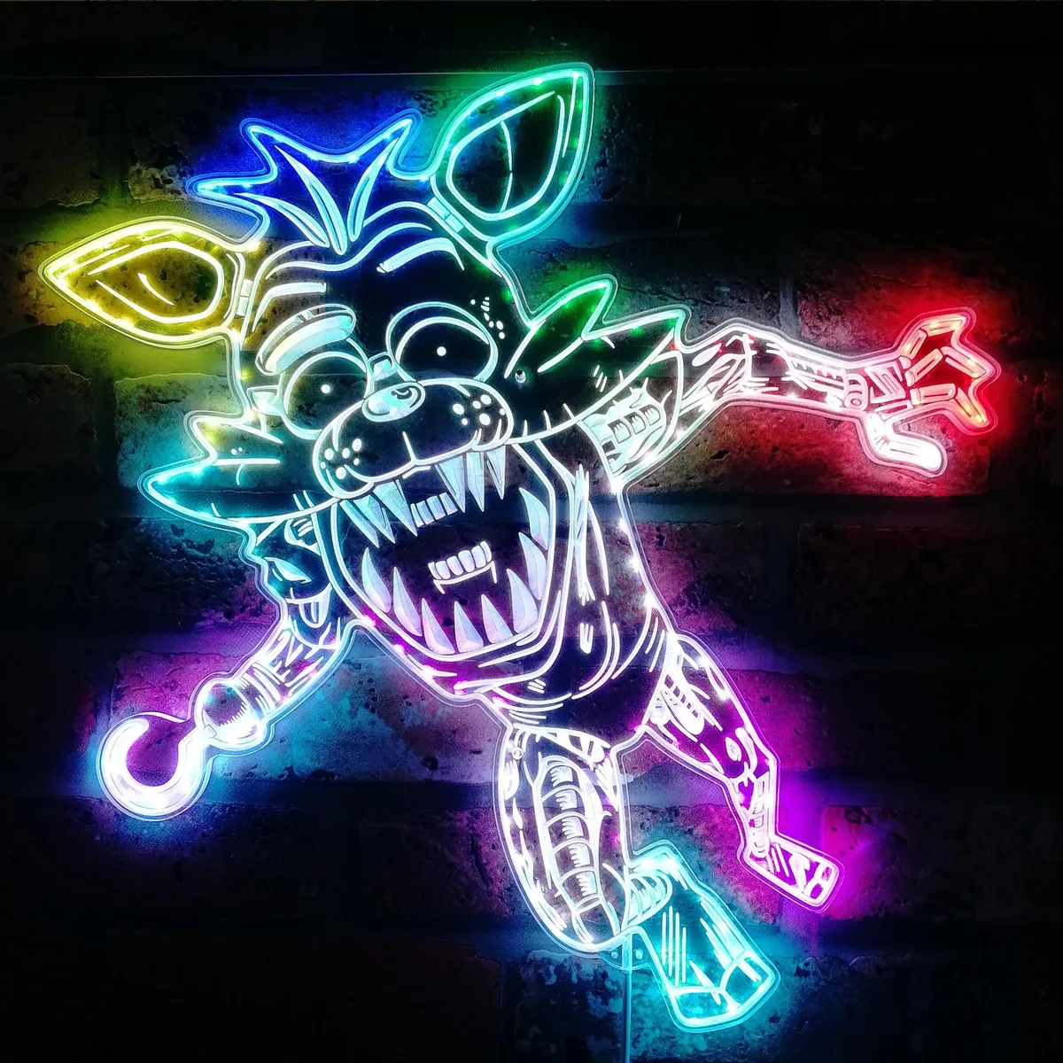 Five nights at Freddy's Foxy RGB LED Sign | SafeSpecial - LED Neon