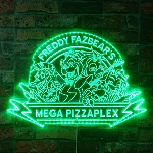 Five Nights at Freddy's Freddy Fazbear Mega Pizzaplex RGB LED Sign