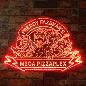 Five Nights at Freddy's Freddy Fazbear Mega Pizzaplex RGB LED Sign