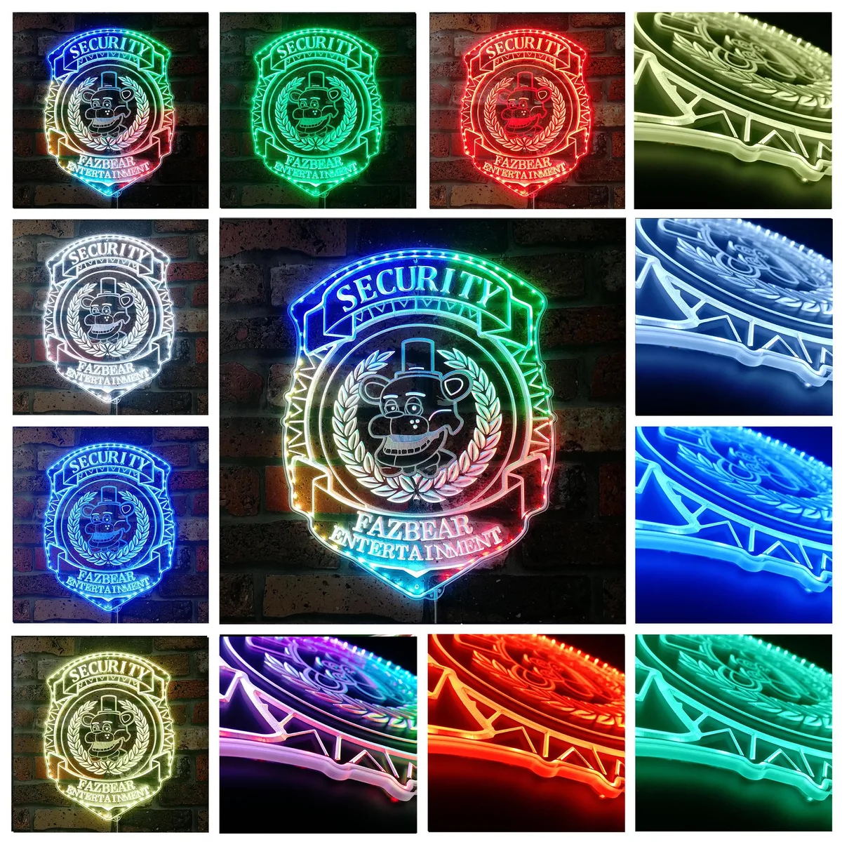 Five Nights at Freddy's Security Badge RGB LED Sign