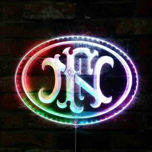 FN Herstal Logo RGB LED Sign