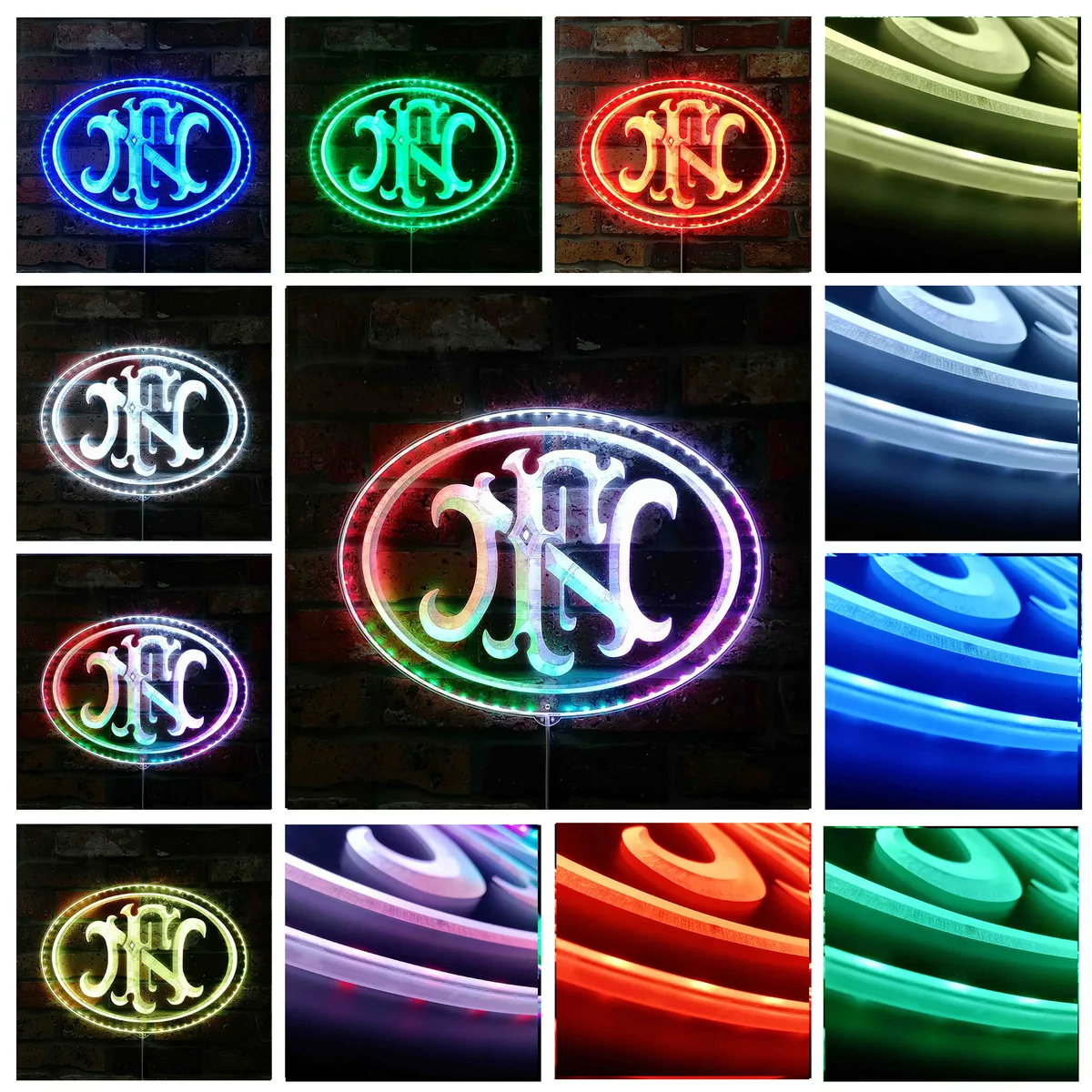 FN Herstal Logo RGB LED Sign