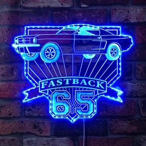 Ford 1965 Mustang Fastback 4K RGB LED Sign
