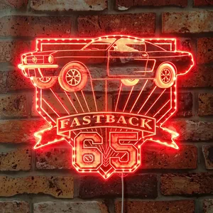 Ford 1965 Mustang Fastback 4K RGB LED Sign
