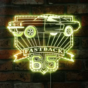 Ford 1965 Mustang Fastback 4K RGB LED Sign