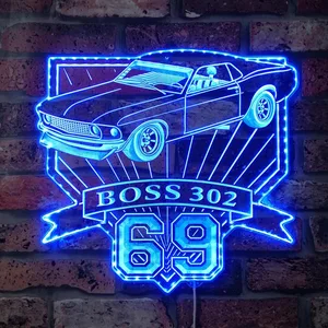 Ford 1969 Mustang Boss 302 Trans Am RGB LED Sign