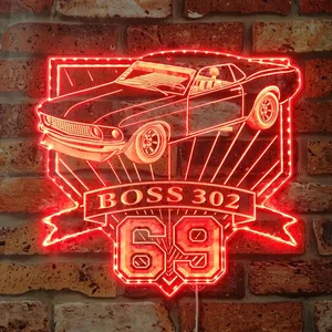 Ford 1969 Mustang Boss 302 Trans Am RGB LED Sign