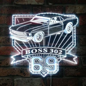 Ford 1969 Mustang Boss 302 Trans Am RGB LED Sign