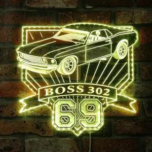 Ford 1969 Mustang Boss 302 Trans Am RGB LED Sign