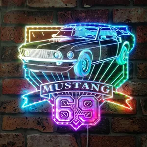 Ford 1969 Mustang Mach 1 351 RGB LED Sign