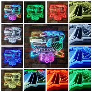 Ford 1969 Mustang Mach 1 351 RGB LED Sign
