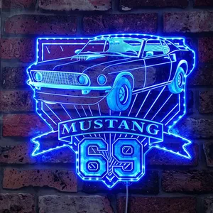 Ford 1969 Mustang Mach 1 351 RGB LED Sign
