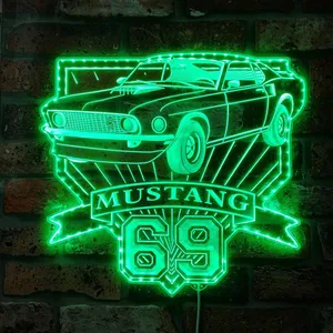 Ford 1969 Mustang Mach 1 351 RGB LED Sign