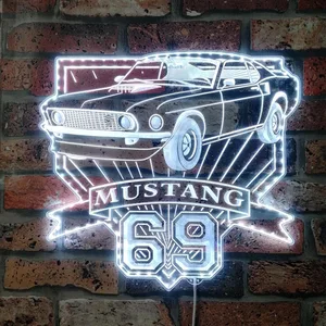 Ford 1969 Mustang Mach 1 351 RGB LED Sign