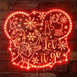 Frozen Elsa Let It Go RGB LED Sign