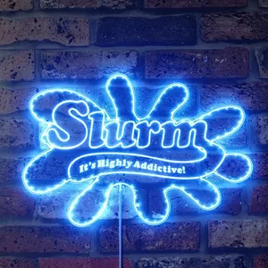 Futurama Slurm Drink Logo RGB LED Sign