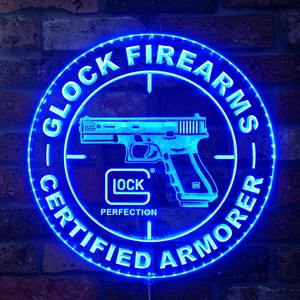 Glock Firearms Logo RGB LED Sign