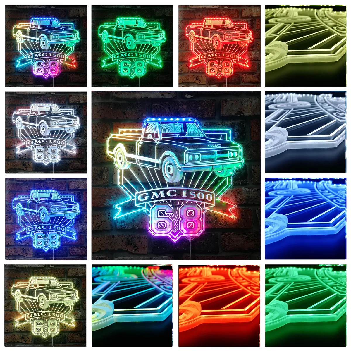 GMC 1968 GMC 1500 RGB LED Sign
