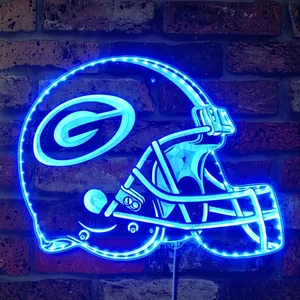 Green Bay Packers Helmet Logo RGB LED Sign
