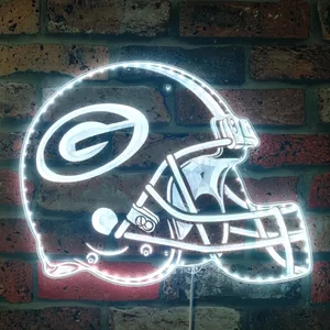 Green Bay Packers Helmet Logo RGB LED Sign