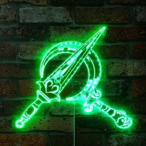 Hades 2 Melinoe Dagger and Sickle RGB LED Sign