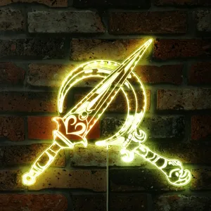Hades 2 Melinoe Dagger and Sickle RGB LED Sign